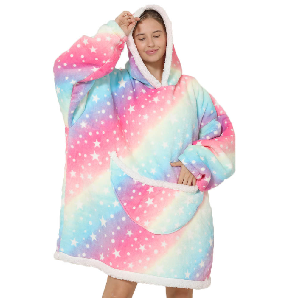 Coperta con cappuccio pigra ov - Sherpa Hoodie Fleece recensione e prezzo