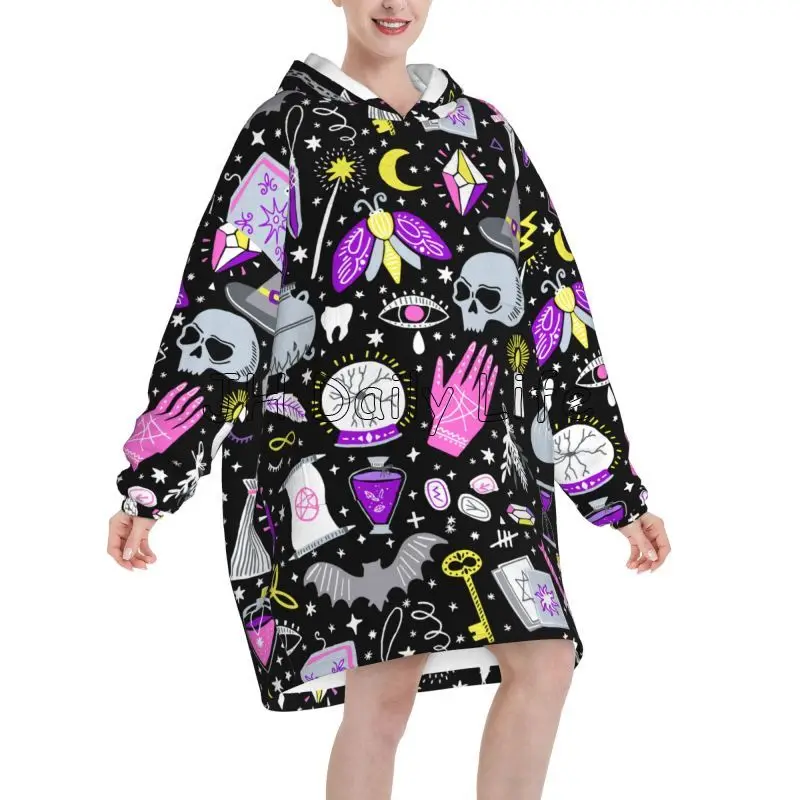 Magic Witchy Goth Coperta over - Sherpa Hoodie Fleece recensione e prezzo