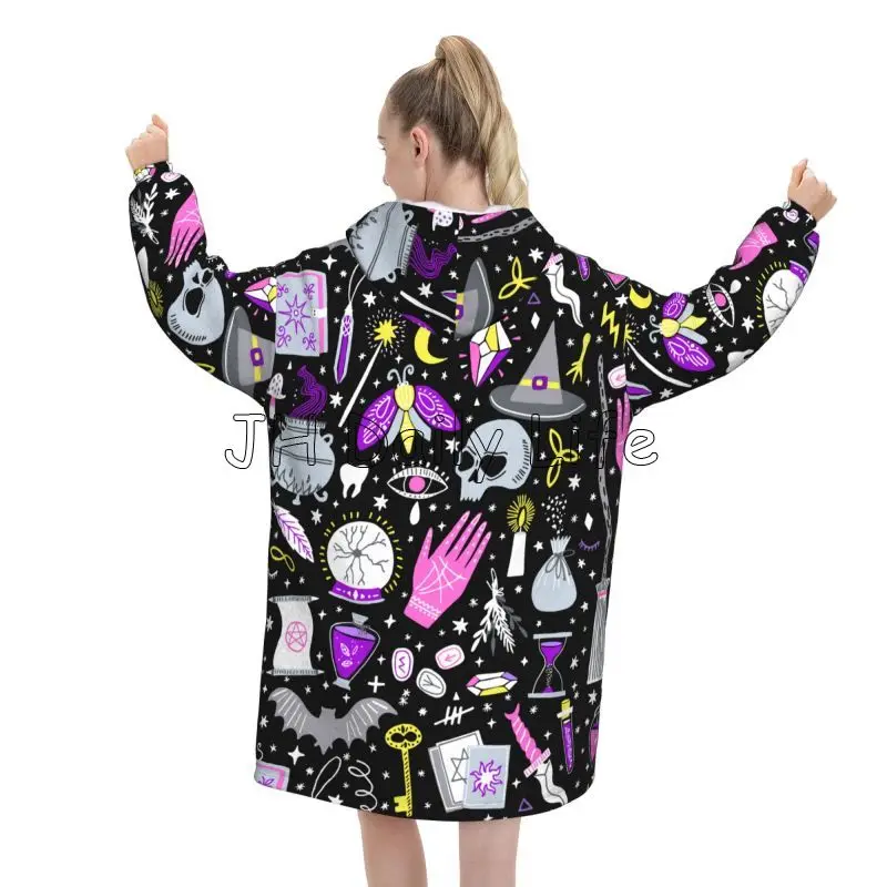 Magic Witchy Goth Coperta over - Sherpa Hoodie Fleece recensione e prezzo