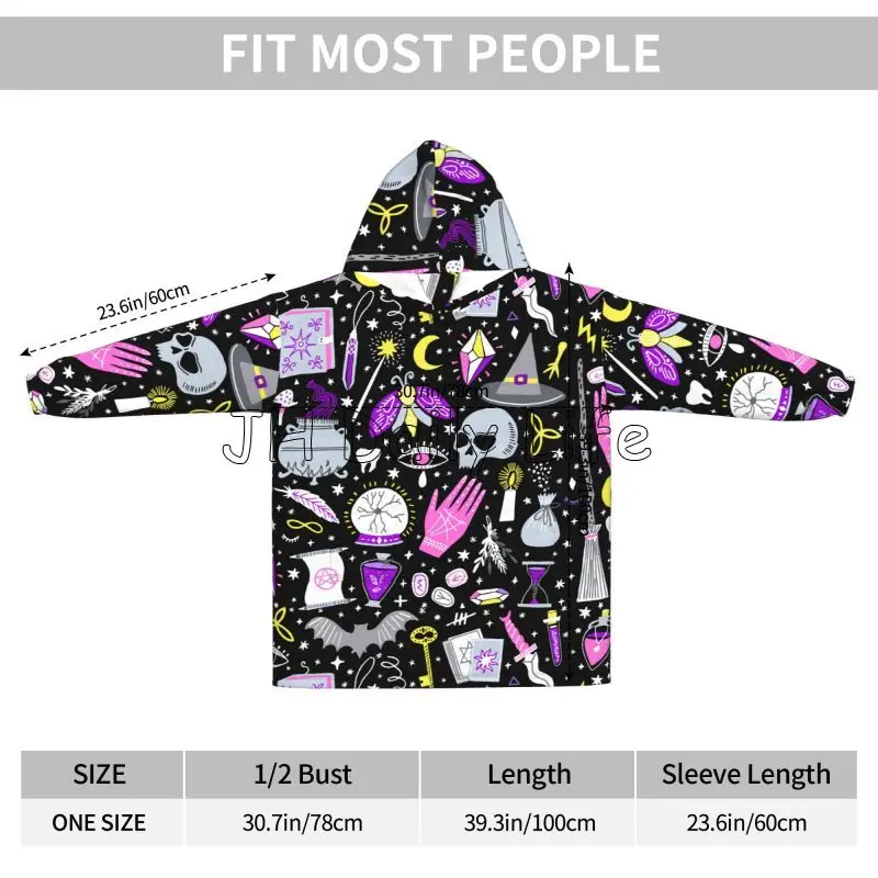 Magic Witchy Goth Coperta over - Sherpa Hoodie Fleece recensione e prezzo