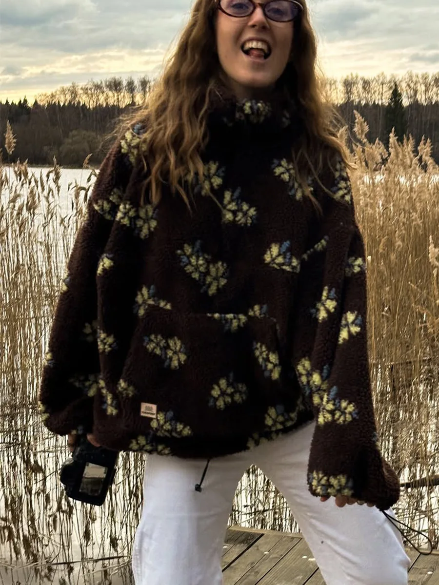 Felpe con cappuccio floreali S - Sherpa Hoodie Fleece recensione e prezzo